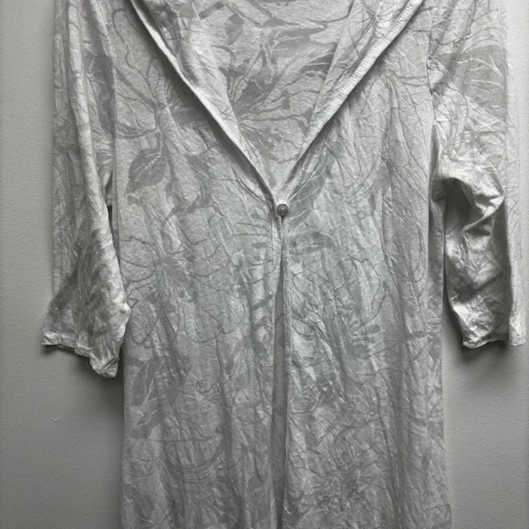 Chalet Long Line Sheer Hooded Floral Cardigan - Picture 5 of 8